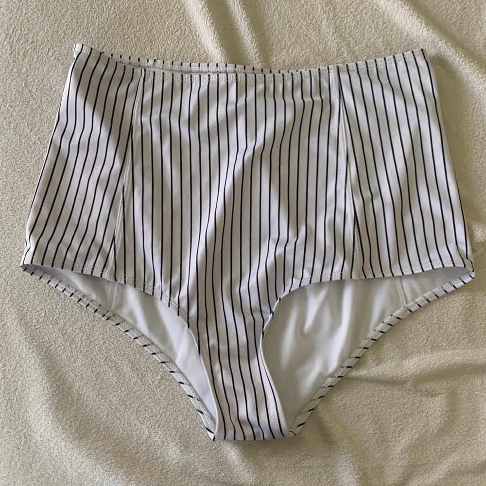 Kortni Jeane high rise bottoms pin stripe